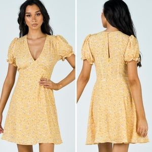 Princess Polly Paulo Yellow Mini Dress